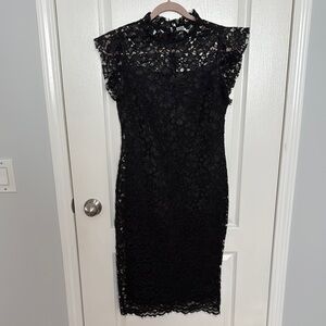 Elegant Black Lace Dress